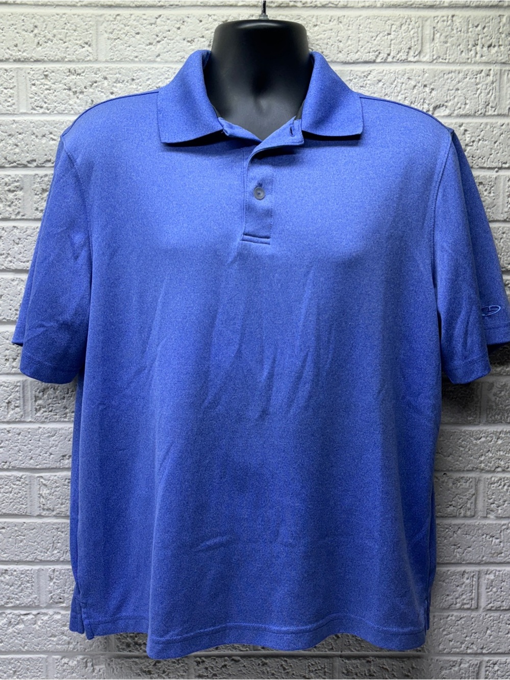 C9 by CHAMPION Sz L Blue Duo Dry Golf Activewear Short Sleeve Polo Shirt • VG‼